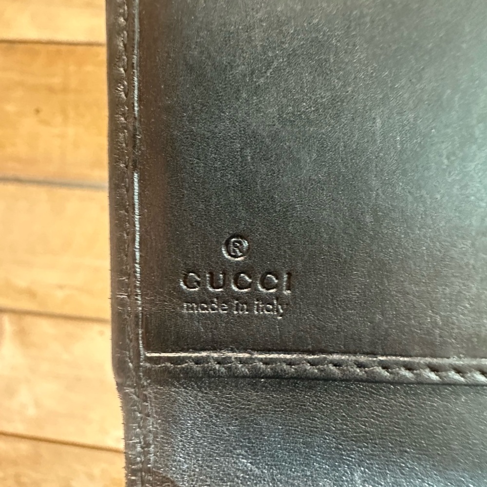 Vintage GUCCI Black Leather Wallet Clutch • Made in Italy - Picture 7 of 12